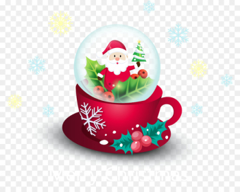 Santa Claus Christmas ornament Santa suit - Santa Claus red cup 