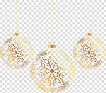 Santa Claus Christmas ornament Snowflake, Gold hanging ring transparent background PNG clipart