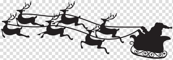 Santa Claus Christmas , Santa on Sled Silhouette transparent background PNG clipart Santa Claus Christmas , Santa on Sled Silhouette transparent background PNG clipart