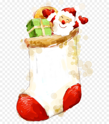 Santa Claus Christmas Stockings Clip art - Creative Christmas Stockings 