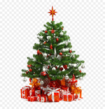 Santa Claus Christmas tree Gift Christmas decoration - Christmas tree and snow 