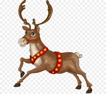 Santa Claus Reindeer Christmas card Illustration - Christmas reindeer 