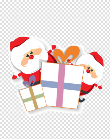 Santa Claus Royal Christmas Message Wish Christmas card, Santa Claus and gifts transparent background PNG clipart