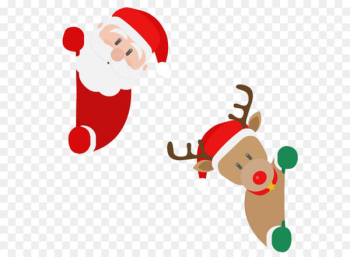 Santa Claus's reindeer Christmas Santa Claus's reindeer - Cartoon Christmas Santa and deer 