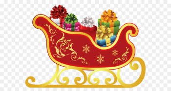 Santa Claus's reindeer Sled Santa Claus's reindeer Clip art - Christmas Sled PNG Clipart 