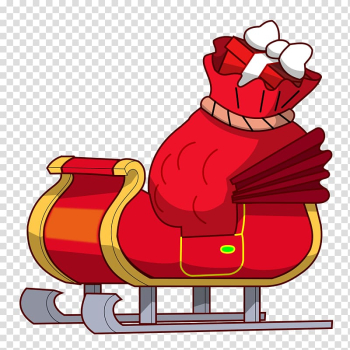 Santa Claus Sled Reindeer Christmas , santa sleigh transparent background PNG clipart