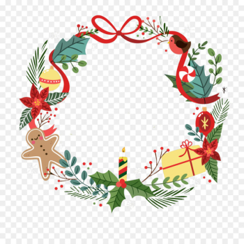 Santa Claus Wreath Christmas Day Christmas ornament Vector graphics - santa claus 