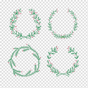 Santa Claus Wreath Christmas Euclidean Crown, green garland transparent background PNG clipart