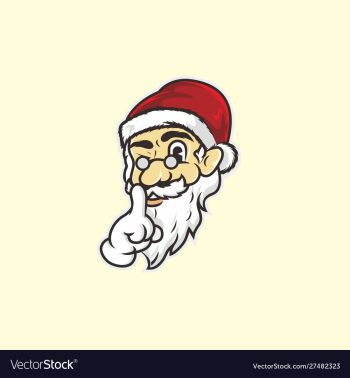 Santa has secret vector image Santa has secret vector image