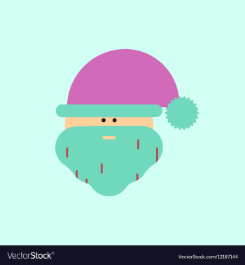 Santa head Santa Claus face vector image Santa head Santa Claus face vector image