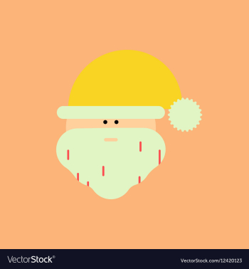 Santa head Santa Claus face vector image Santa head Santa Claus face vector image