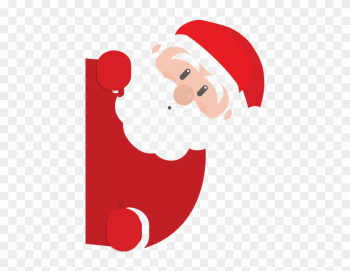 Santa Png Transparent Image - Peeking Santa Claus