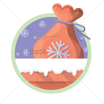 Santa sack icon Santa sack icon