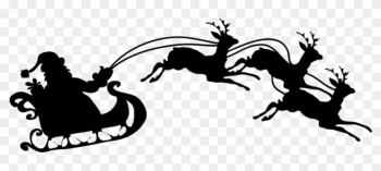 Santa Silhouettes Png Clipart Pictureu200b Gallery - Christmas Reindeer Silhouette Png