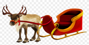 Santa Sleigh Png - Empty Sleigh With Reindeer Santa Sleigh Png - Empty Sleigh With Reindeer