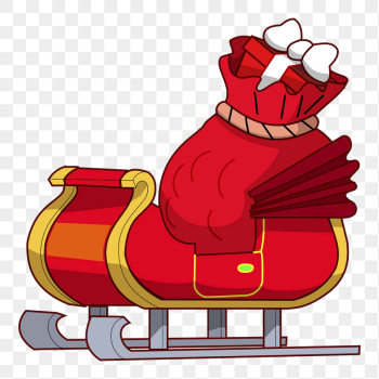 Santa sleigh png sticker illustration, | Free PNG - rawpixel