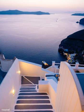 Santorini romantic staircase | Free stock photo - 428434 Santorini romantic staircase | Free stock photo - 428434