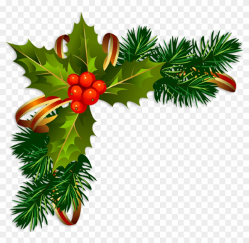 Sapins Branches De Sapins Christmas Tree Abeto Con - Christmas Corner Frame Png