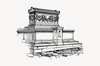 Sarcophagus drawing, vintage architecture illustration | Free Vector Illustration - rawpixel