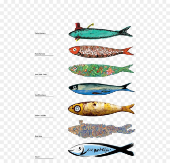 Sardine Port wine CDL - Dental Clinic Lisbon Illustration - Cartoon fish 