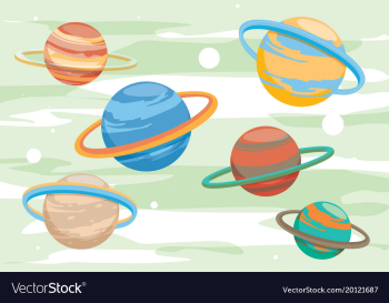 Saturn planet vector image Saturn planet vector image