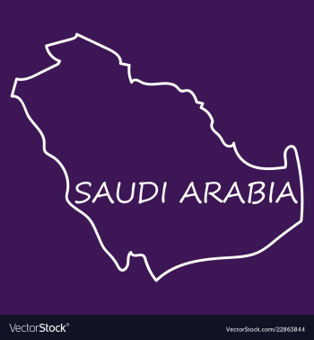 Saudi arabia map with flag vector image Saudi arabia map with flag vector image
