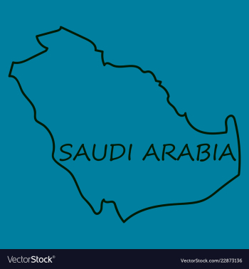 Saudi arabia map with flag vector image Saudi arabia map with flag vector image