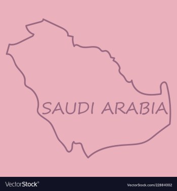 Saudi arabia map with flag vector image Saudi arabia map with flag vector image