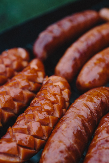 Sausages on the grill Sausages on the grill