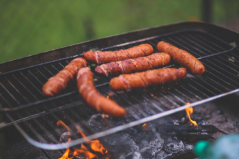 Sausages on the grill Sausages on the grill