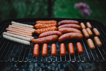 Sausages on the grill Sausages on the grill