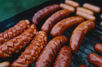 Sausages on the grill Sausages on the grill