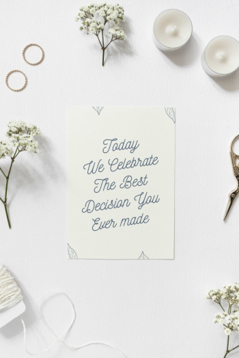 Save the date card mockup Free Psd