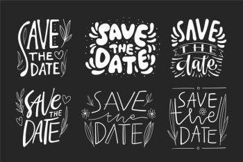 Save the date lettering theme Free Vector Save the date lettering theme Free Vector