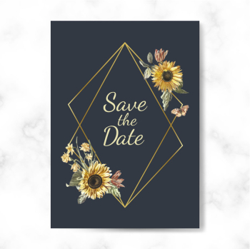 Save the date wedding invitation mockup vector