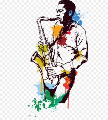 Saxophone Jazz - Stained water saxophonist Saxophone Jazz - Stained water saxophonist
