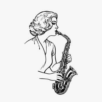 Saxophonist clipart, vintage musician illustration | Free Vector - rawpixel Saxophonist clipart, vintage musician illustration | Free Vector - rawpixel