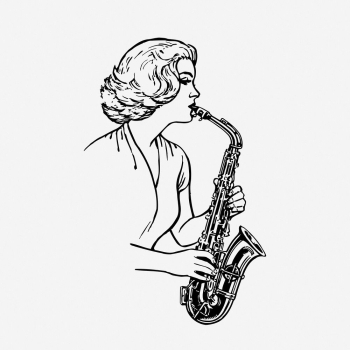 Saxophonist drawing, vintage musician illustration. | Free Photo - rawpixel Saxophonist drawing, vintage musician illustration. | Free Photo - rawpixel