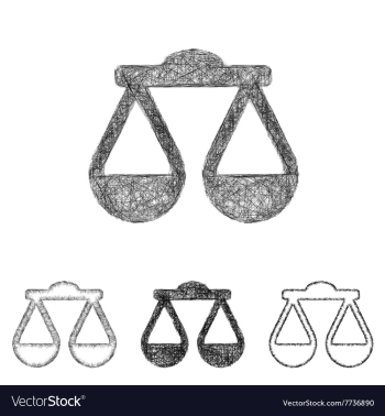 Scale icon set - sketch line art vector image Scale icon set - sketch line art vector image