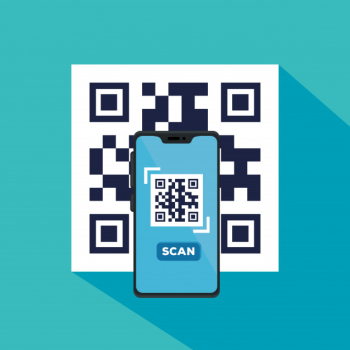 Scan qr code with smartphone illustration design Free Vector Scan qr code with smartphone illustration design Free Vector