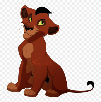 Scar Clipart Cub - Baby Scar Lion King