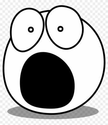 Scared Cartoon People - Scared Face Clip Art Black And White