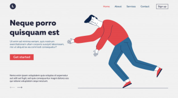 Scared clumsy guy stumbling Free Vector Scared clumsy guy stumbling Free Vector