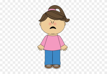 Scared - Girl Holding Books Clipart Scared - Girl Holding Books Clipart