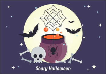 Scary Halloween Vector Illustration Scary Halloween Vector Illustration