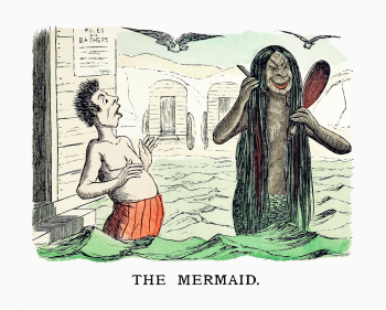Scary mermaid vintage artwork | Free stock vector - 571850 Scary mermaid vintage artwork | Free stock vector - 571850