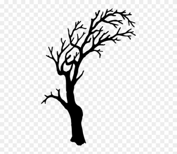 Scary Tree Pumpkin Carving Stencil - Spooky Tree Silhouette Png