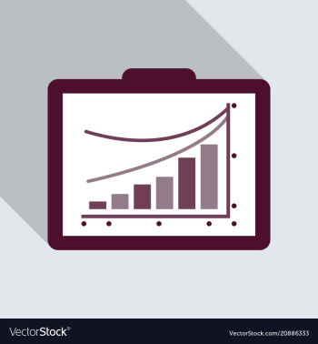 Schedule chart on table economic visualization vector image Schedule chart on table economic visualization vector image