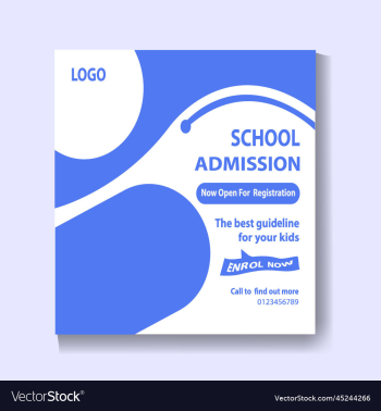 school admission social media post banner design