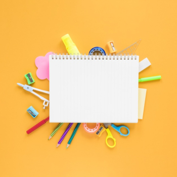 School and office stuff on amber background Free Photo School and office stuff on amber background Free Photo